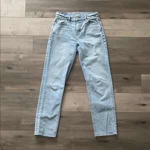 american eagle blue straight leg jeans - size 0